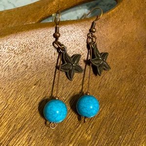 Handcrafted starfish earrings